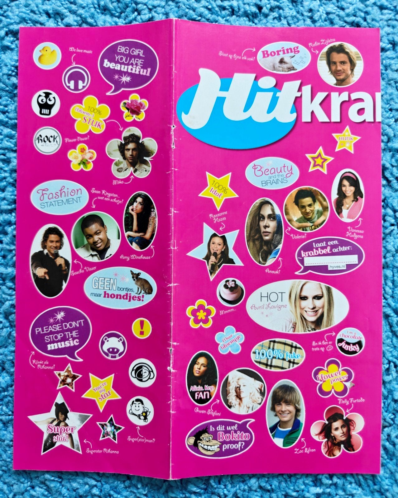 Hitkrant stickers nr.3, Verzamelen, Ophalen of Verzenden, Nieuw, Film, Tv of Omroep