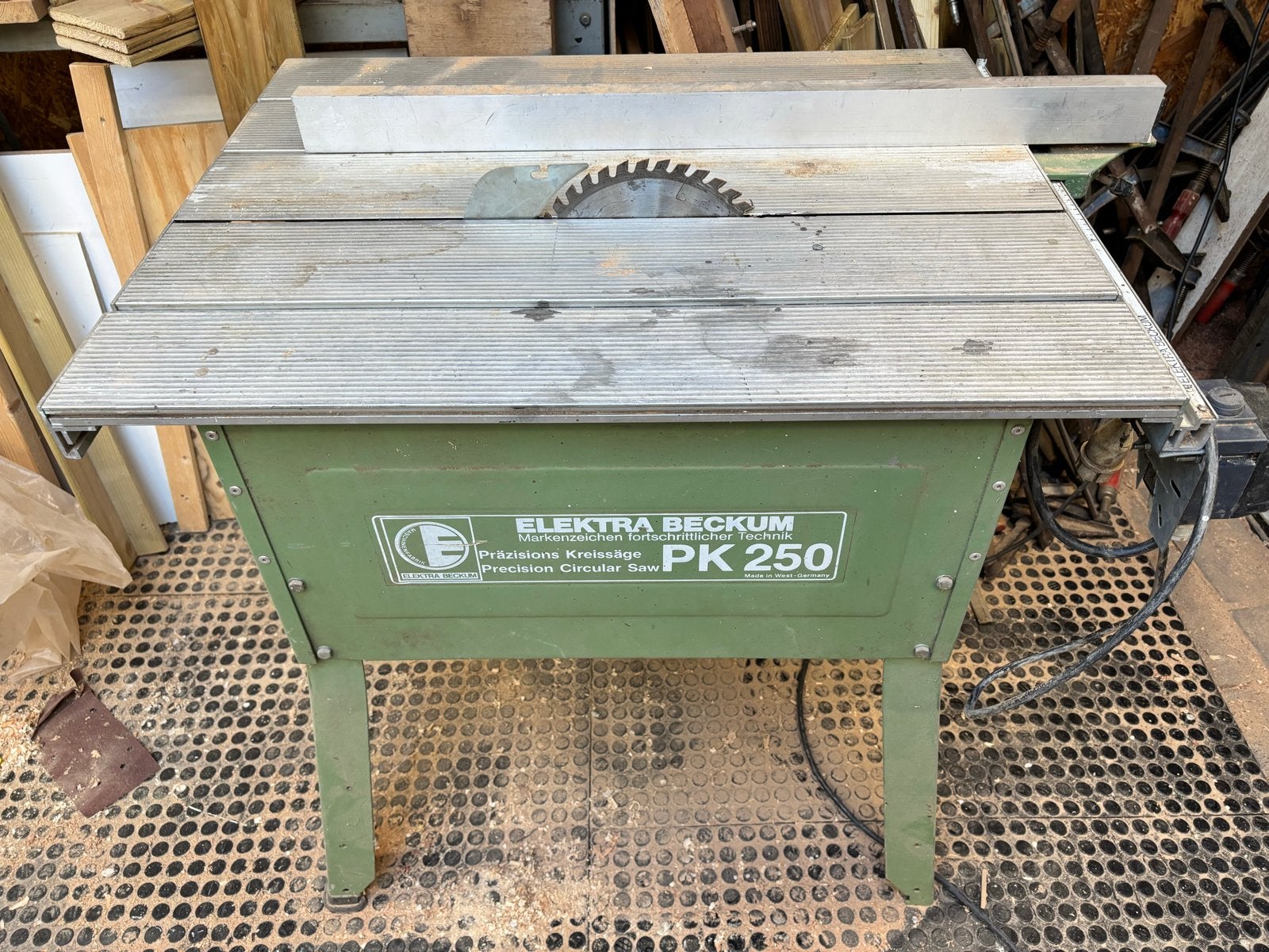 Zaagtafel Elektra Beckum PK 250 - Krachtige Cirkelzaag, Ophalen, Gebruikt, Cirkelzaag, 70 mm of meer