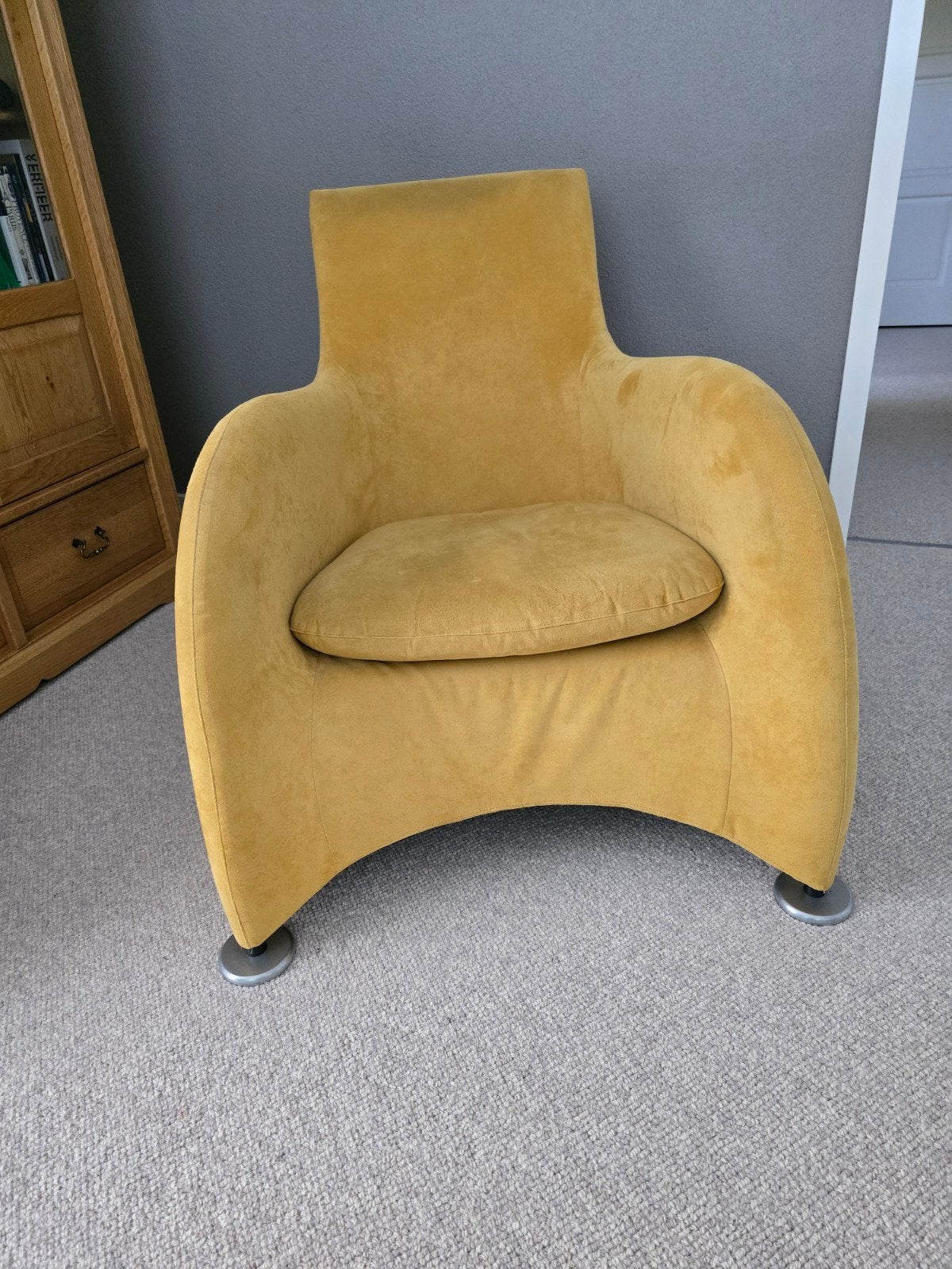 Montis Loge fauteuil - Gerard van den Berg - Okergeel, Huis en Inrichting, Ophalen, Gebruikt, 75 tot 100 cm, 75 tot 100 cm