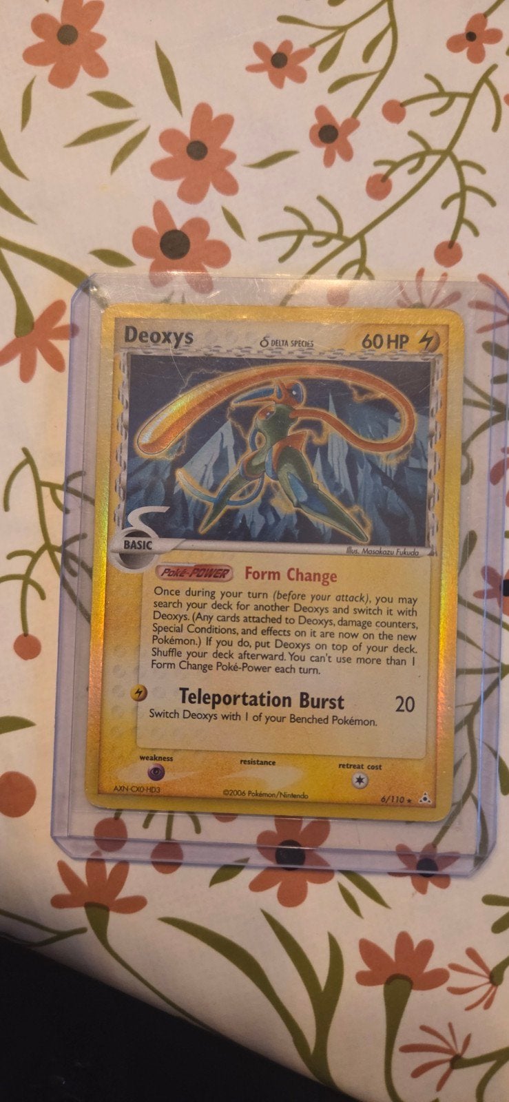 Deoxys Delta Species Pokémon Kaart 60 HP 4/110, Ophalen of Verzenden, Zo goed als nieuw, Losse kaart, Foil