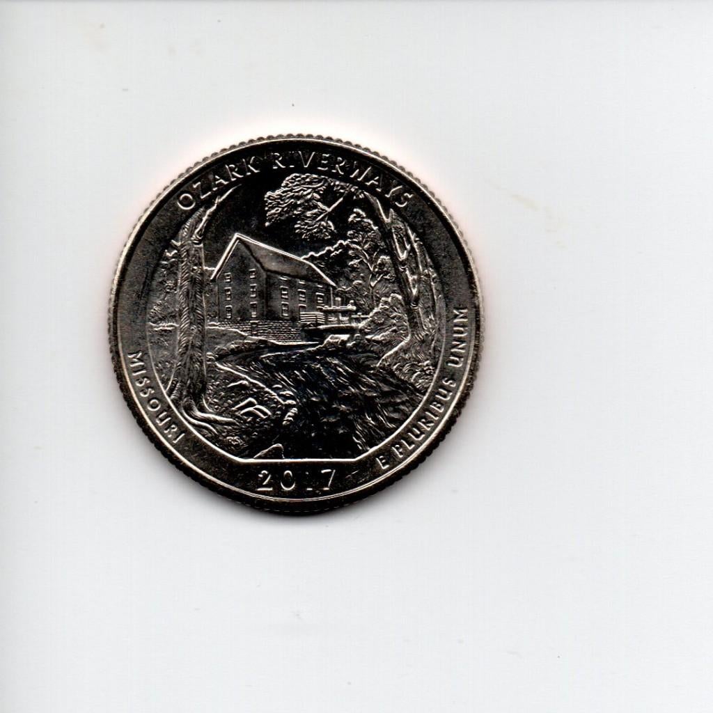 USA 1/4 dollar 2017 (Ozark Riverways), Ophalen of Verzenden, Noord-Amerika