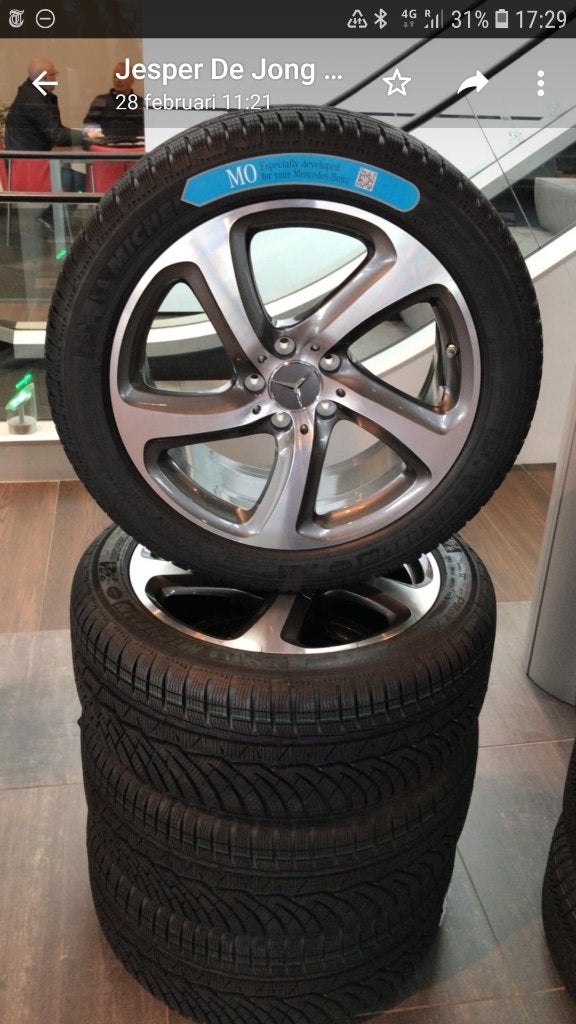 mercedes benz e 200  w213 velgen winterbanden, Ophalen, 18 inch, Velg(en), Winterbanden