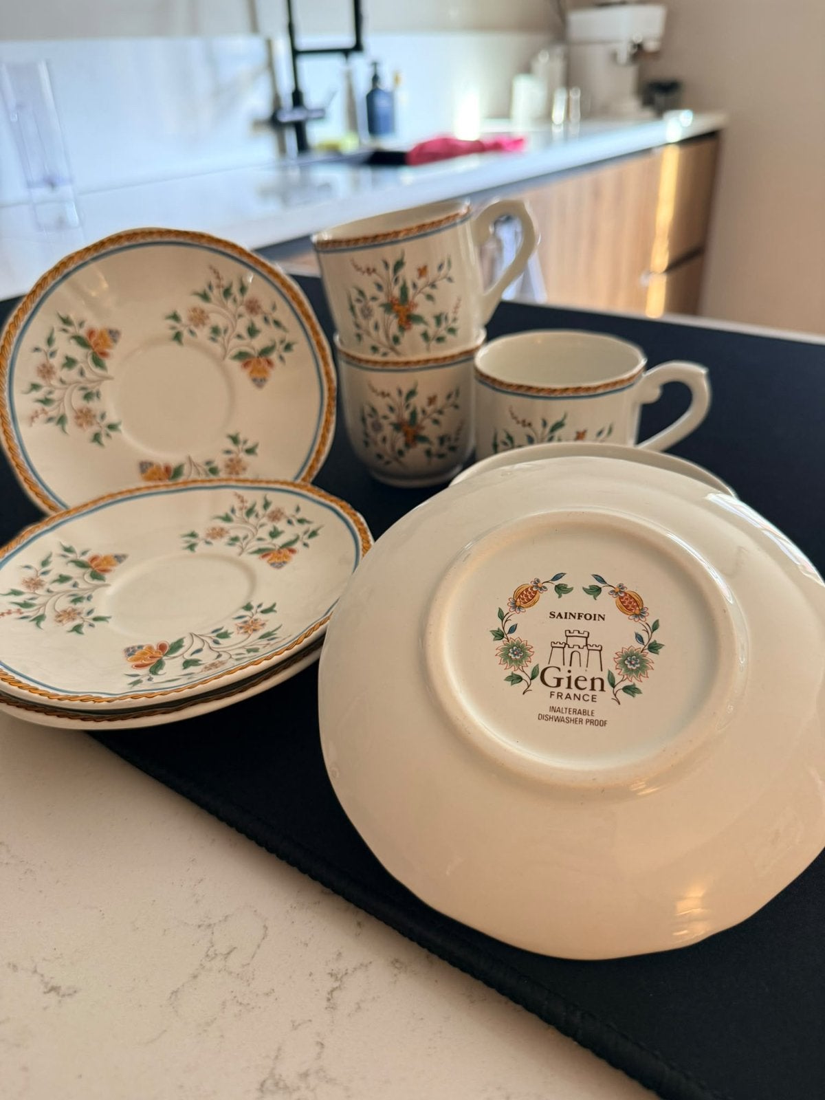 servies van Gien France serie Sainfoin, Ophalen of Verzenden