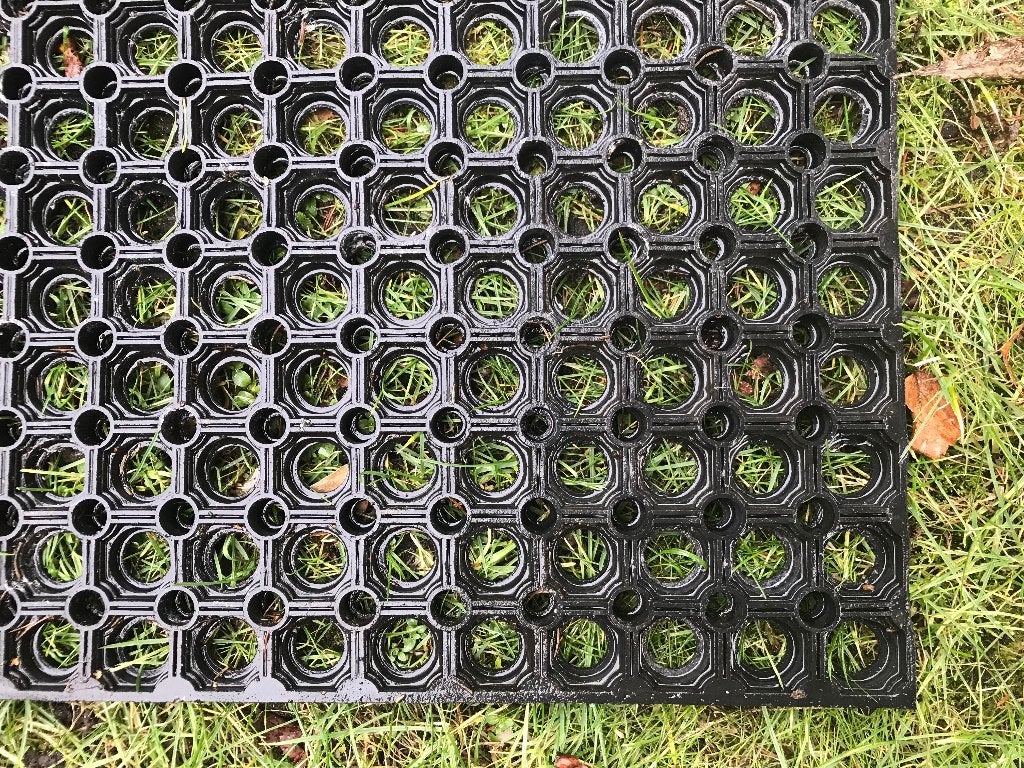 Rubberen (deur) matten 4 stuks IZGS!, Tuin en Terras, Ophalen, Zo goed als nieuw, Rubber, Buiten