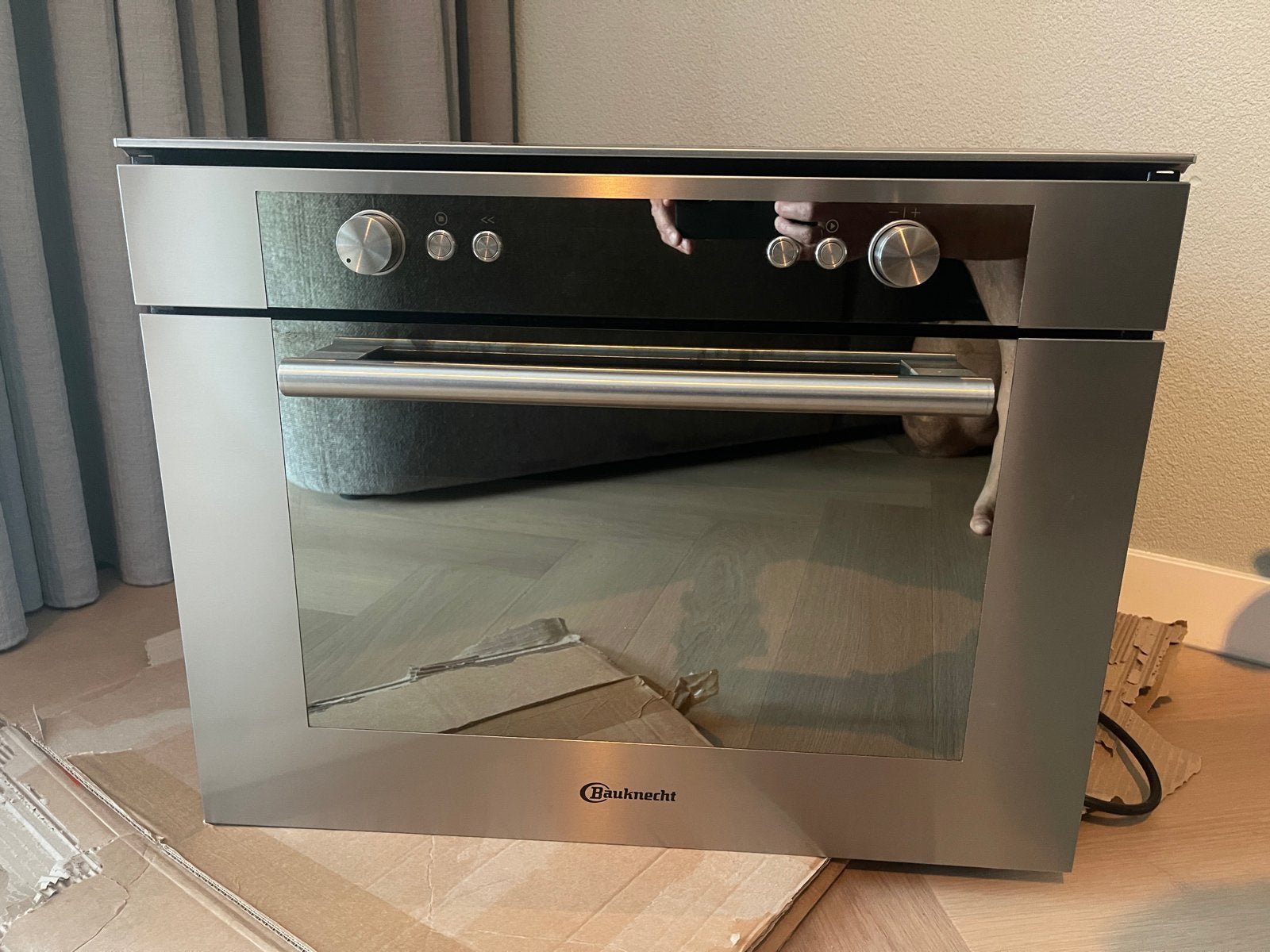 Bauknecht combimagnetron oven 45 cm hoog, Ophalen, Combimagnetron, Gebruikt, Inbouw