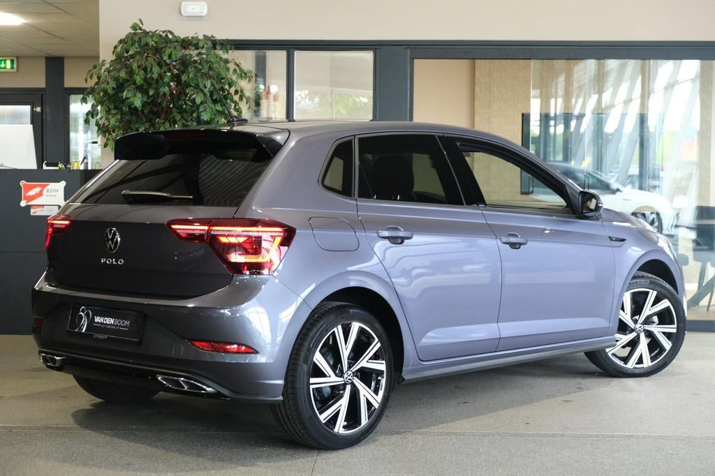 Volkswagen Polo 1.0 TSI DSG 2x R-Line Facelift IQ Led Matrix, Origineel Nederlands, Bedrijf, Grijs, Zilver of Grijs