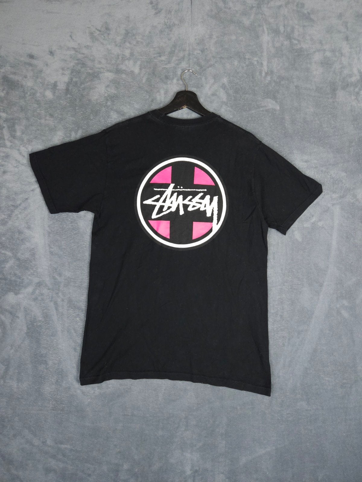 Stüssy T Shirt M Zwart Cotton Logo Vintage Streetwear Skater, Maat 48/50 (M), ., Zwart, Stussy