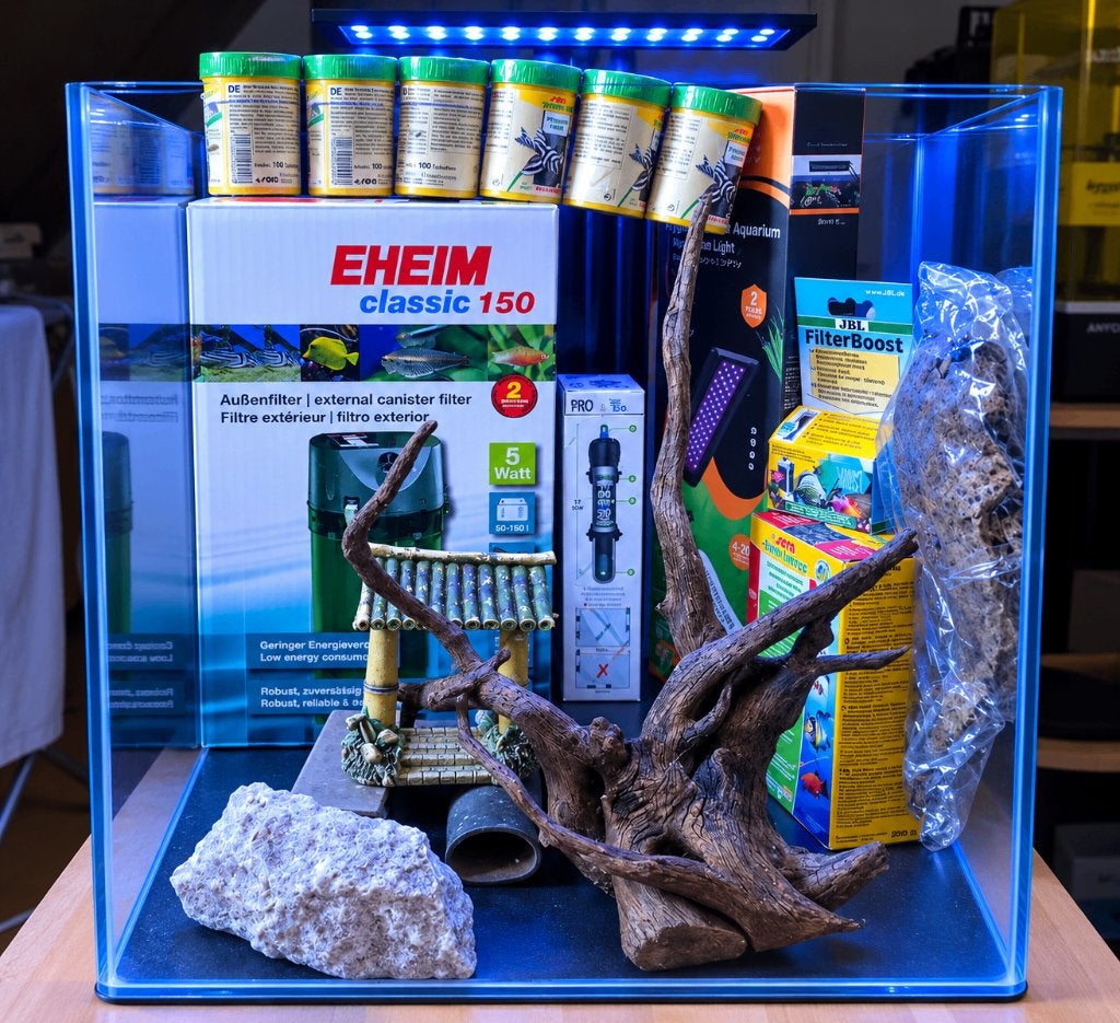 Aquarium Dennerle 60 compleet, Zo goed als nieuw, Dennerle, Ophalen of Verzenden, Leeg aquarium