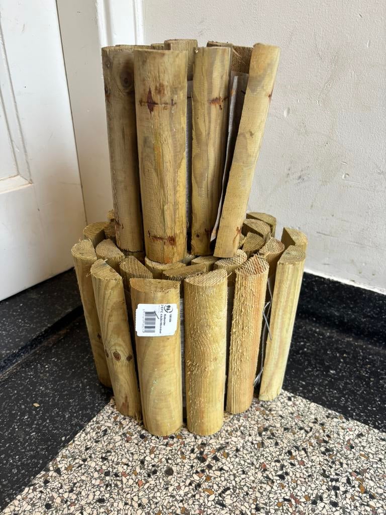 Rol border  hout, Ophalen, Biels, Zo goed als nieuw, Minder dan 100 cm