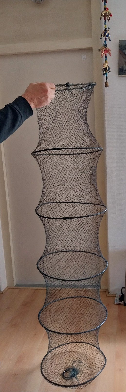 Visnet, leefnet 155 H x 40 cm doorsnee ongeveer, Ophalen of Verzenden, Gebruikt, Net of Fuik