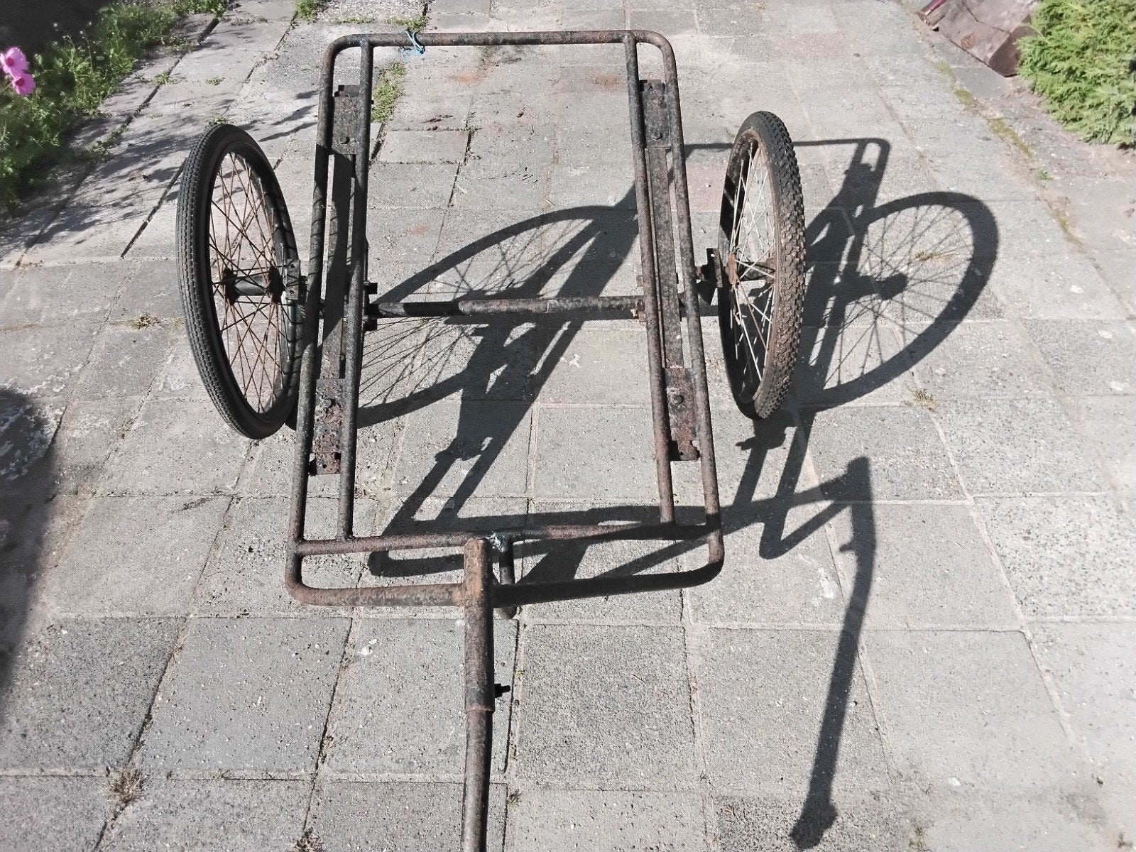frame fietskar antiek, Ophalen
