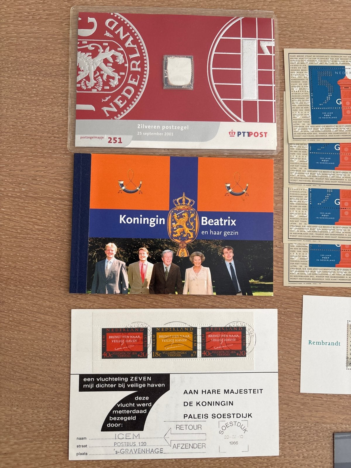 Diverse Nederlandse postzegels en zilveren postzegel, Verzenden, Na 1940, Gestempeld
