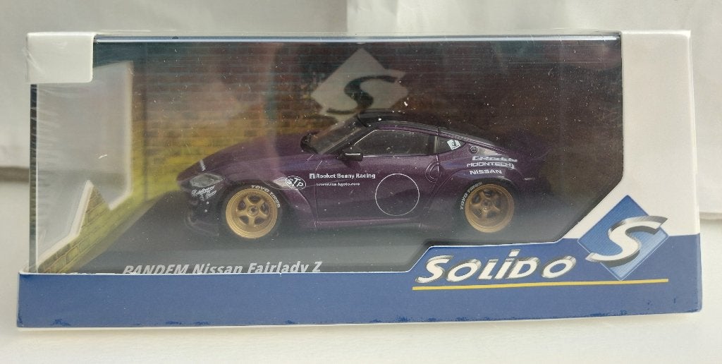 Solido 1:43 Nissan Fairlady Z Pandem violet metallic/zwart, Hobby en Vrije tijd, Ophalen of Verzenden, Nieuw, Auto, Solido
