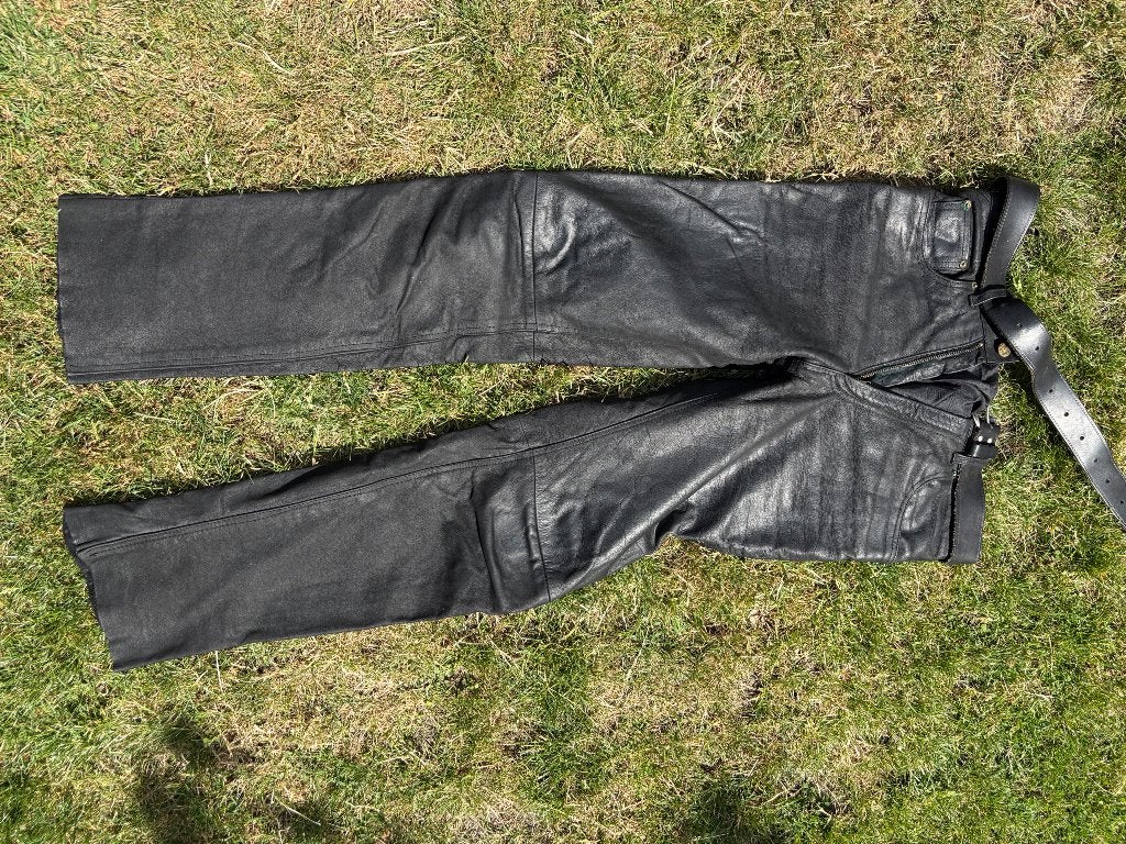 Leren broek, Zwart, Lang, Gedragen, Ophalen