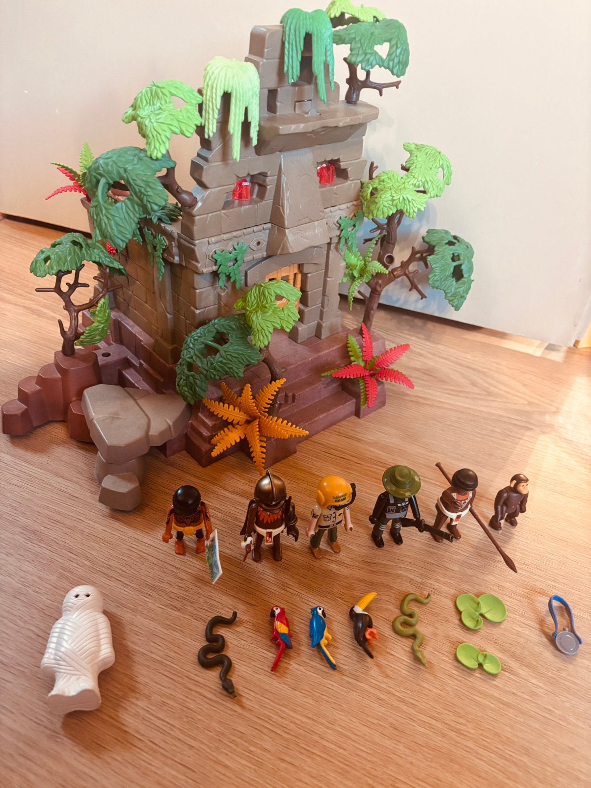 Playmobil Jungle Tempel met Avonturiers en Dieren, Kinderen en Baby's, Ophalen of Verzenden, Gebruikt, Complete set, Overige typen