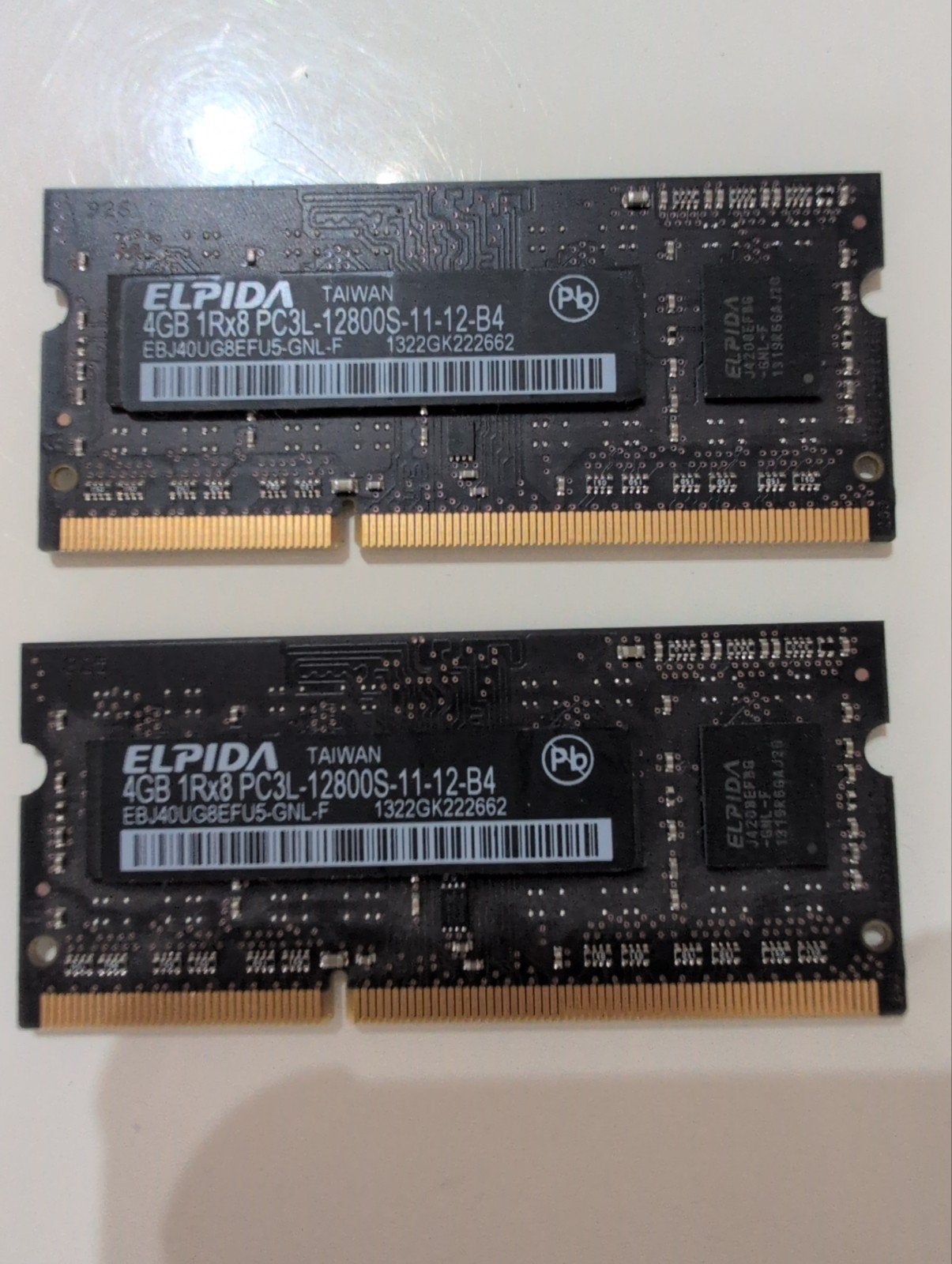 Elpida 2x4GB DDR3L 12800S RAM Geheugen voor Laptop, Computers en Software, RAM geheugen, Gebruikt, 8 GB, DDR3, Ophalen of Verzenden