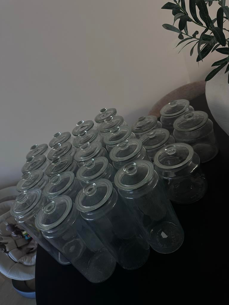 Glazen IKEA voorraadpotten VARDAGEN (1.8L en 1.9L), Ophalen, Glas, IKEA, Zo goed als nieuw
