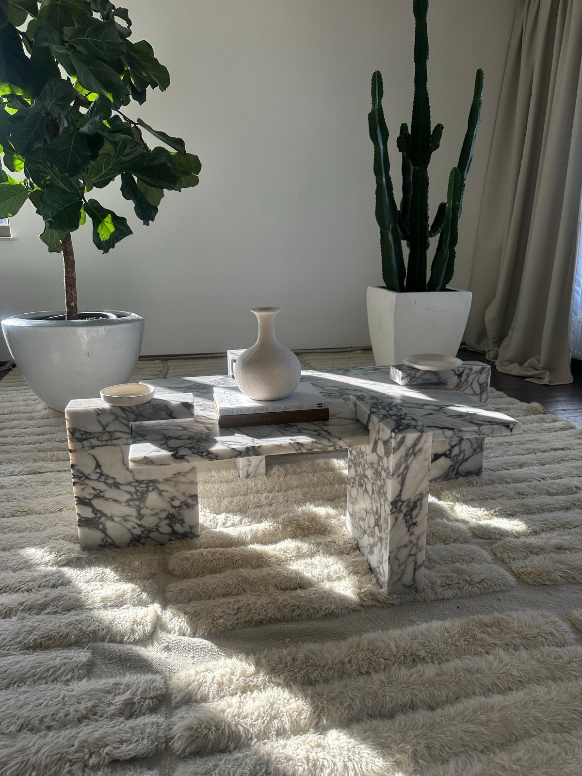 Calacatta marmeren salontafel, Ophalen