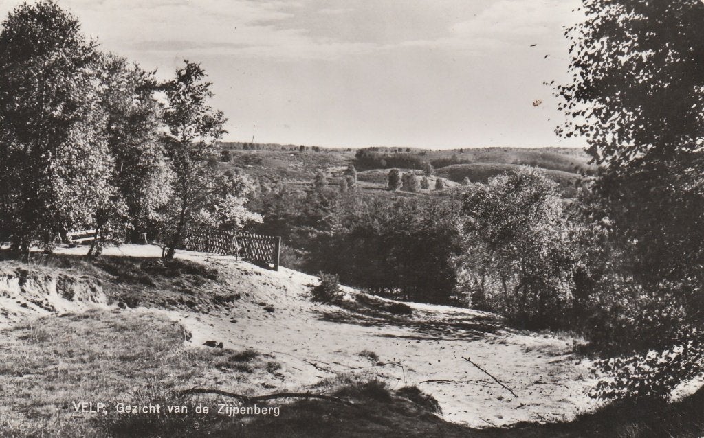 J031 oude ansichtkaart velp zijpenberg 1963 z/w, Ophalen of Verzenden, 1960 tot 1980, Gelopen, Gelderland