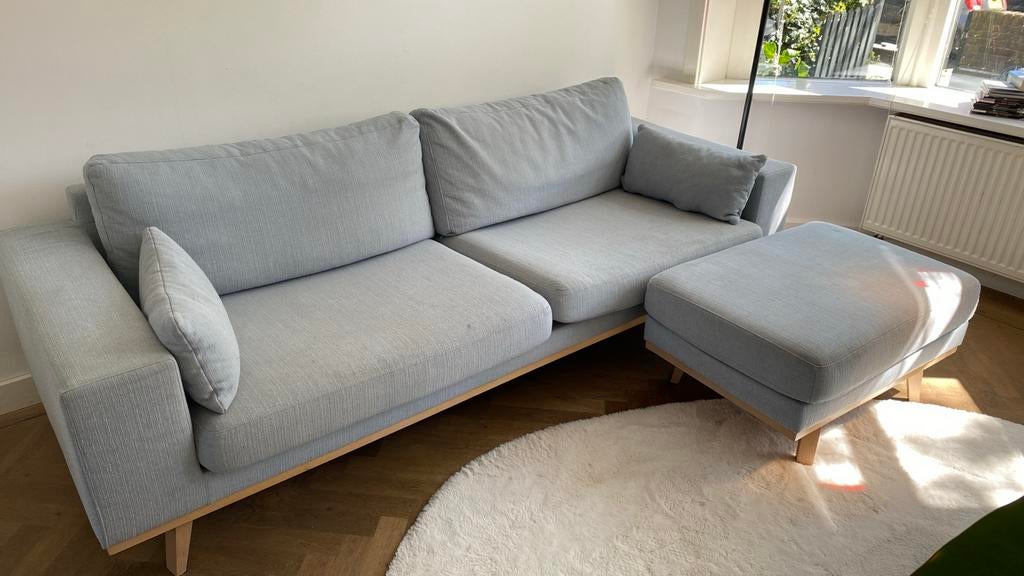 GRATIS Bank met hocker Torino NOUS Living, Ophalen, Gebruikt, Driepersoons, 75 tot 100 cm