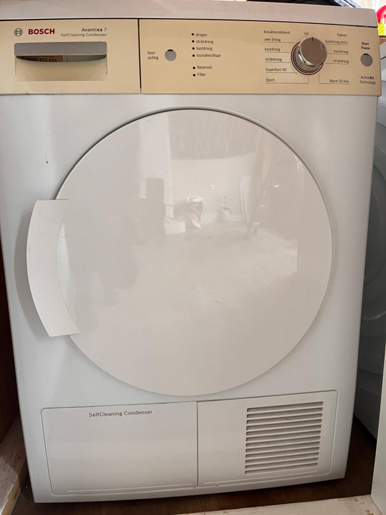 Nette en goed werkende Bosch AvantiXX 7 condensdroger, Witgoed en Apparatuur, Ophalen, 6 tot 8 kg, Gebruikt, Voorlader