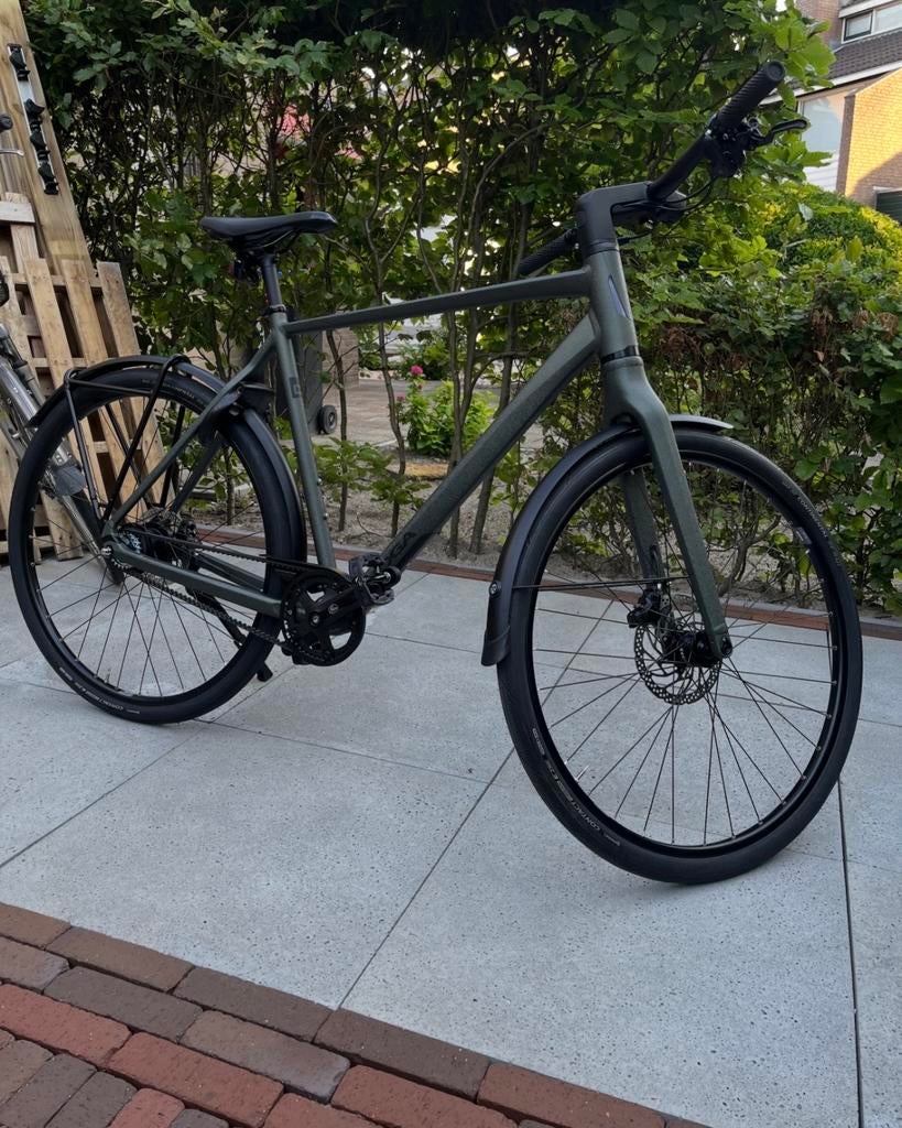 Koga Supermetro - Moss Green (maat 57 /L) beltdrive, Zo goed als nieuw, 57 tot 61 cm, Schijfrem, Ophalen