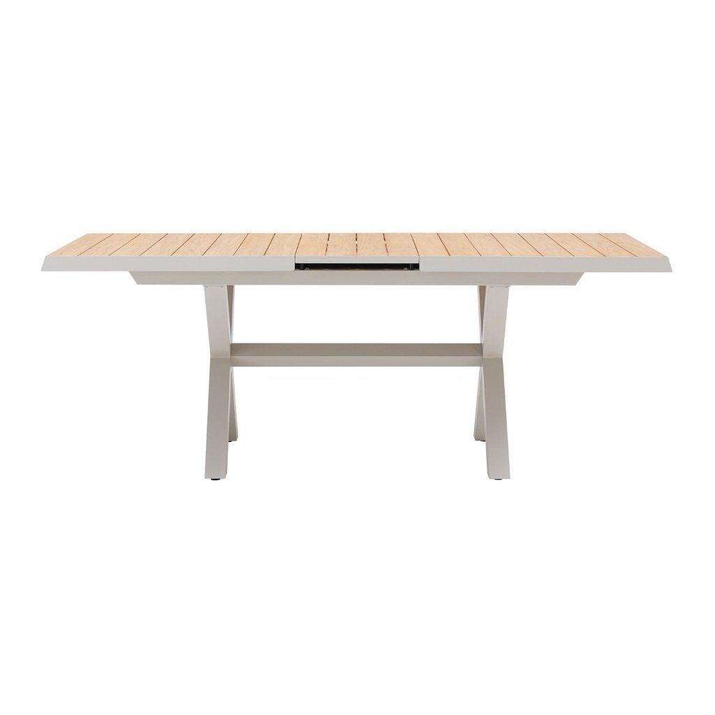 Bahia tuintafel uitschuifbaar 204/264 x 100 cm zand, Ophalen, Gebruikt, Rechthoekig, Hout