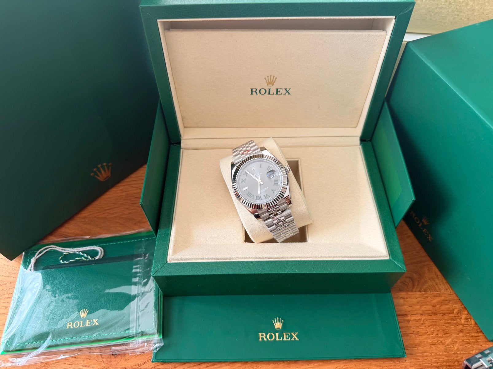 Datejust wimbledon 41mm, Cian, Nieuw, Ophalen of Verzenden, Cian