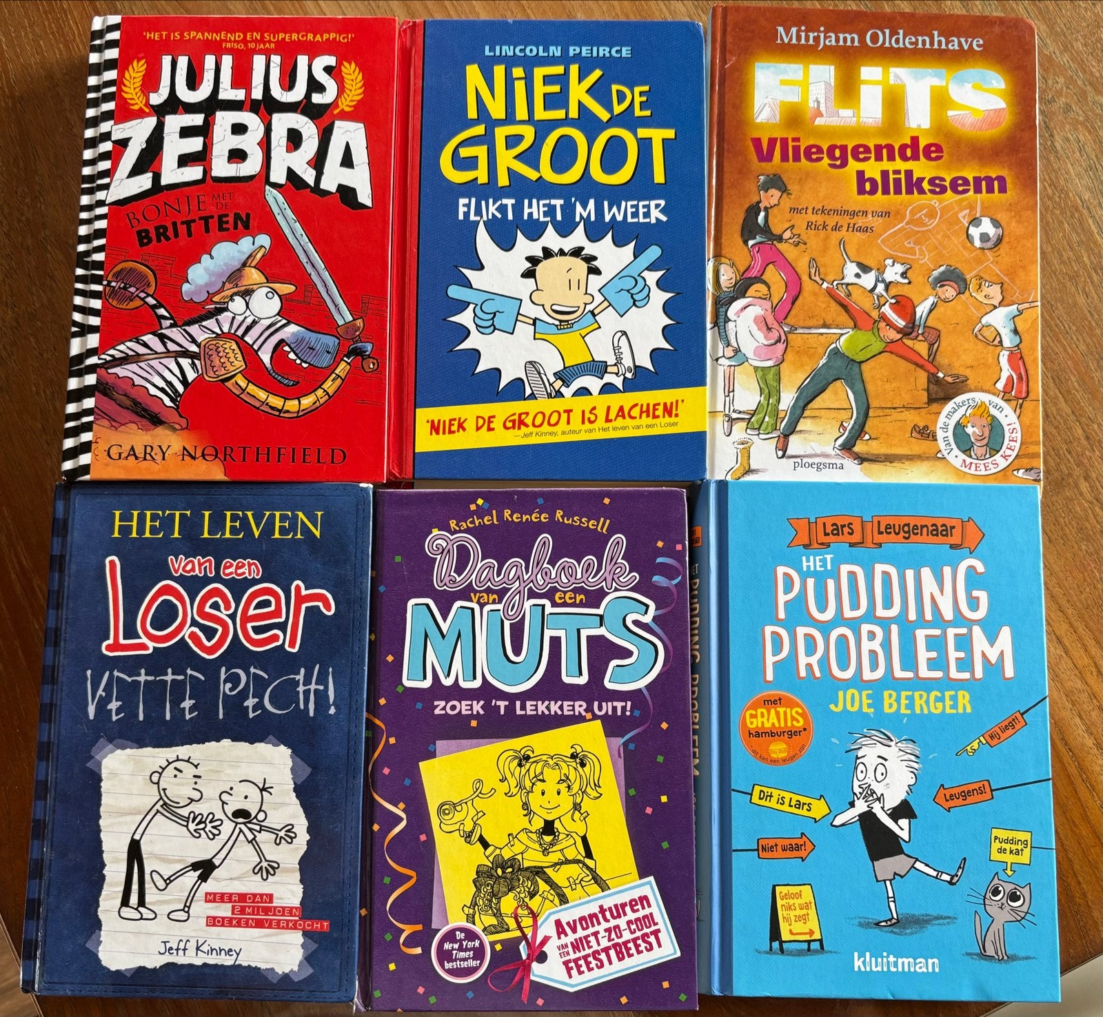 Diverse kinderboeken: Julius Zebra, Niek de Groot, Flits en, Ophalen, Gelezen, Fictie algemeen