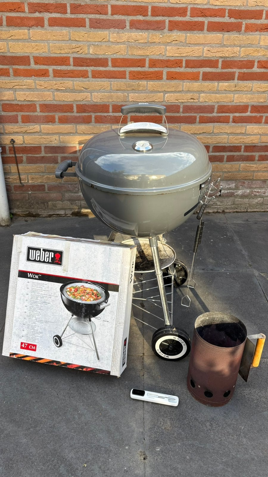 Weber Original kettle 47cm, Ophalen, Gebruikt, Met accessoires