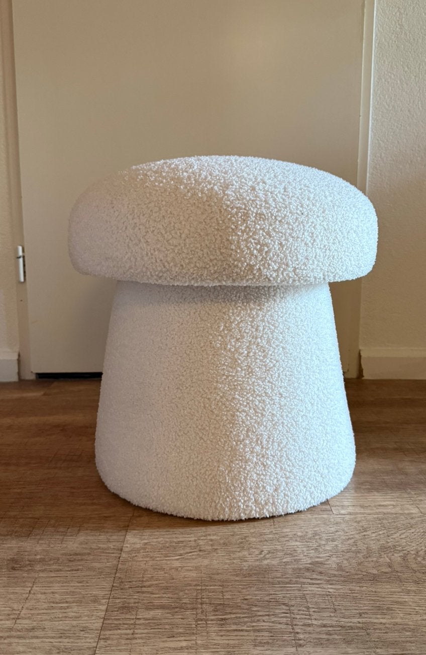 Witte teddy poef, Ophalen, Gebruikt, Overige materialen