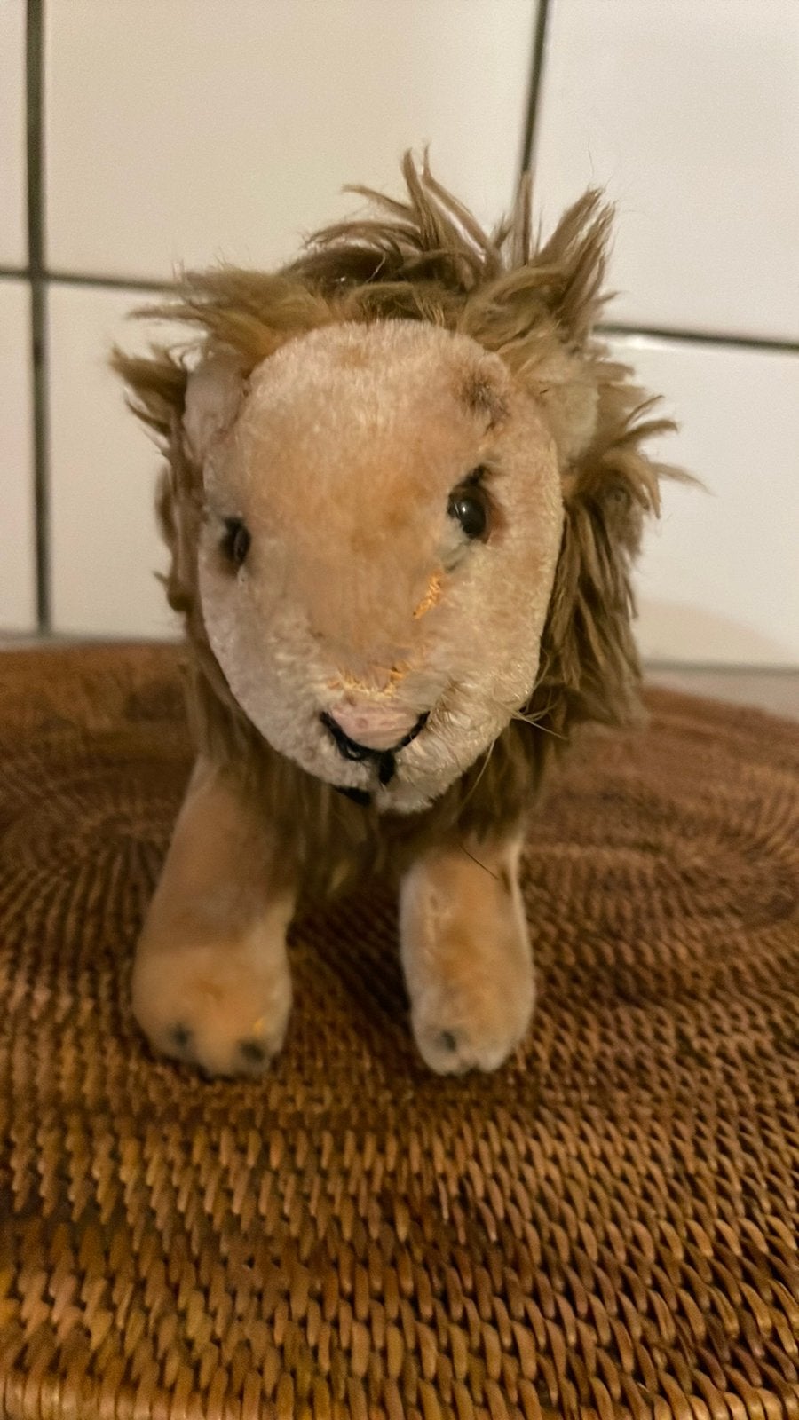 Oude leeuw vintage knuffel, Ophalen of Verzenden, Zo goed als nieuw