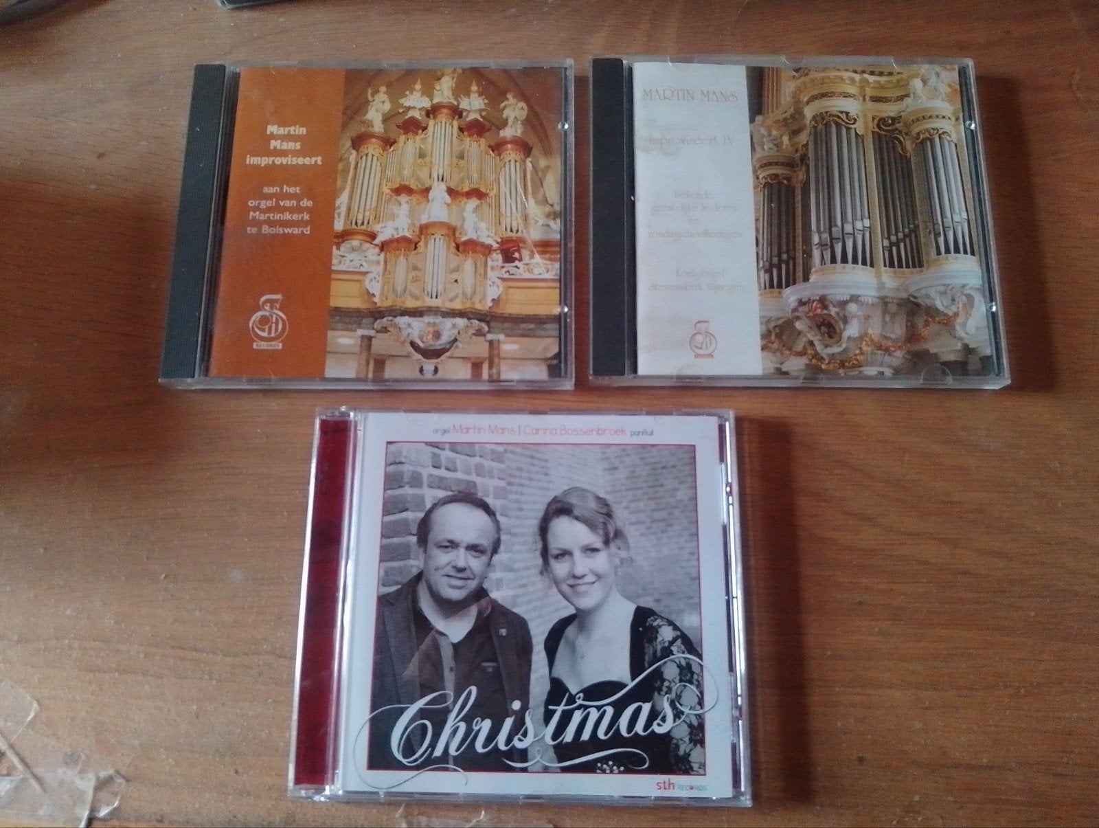 Martin Mans CD's - 3 stuks: Improvisaties en Kerst, Gebruikt, Overige componisten, Overige typen, Ophalen of Verzenden