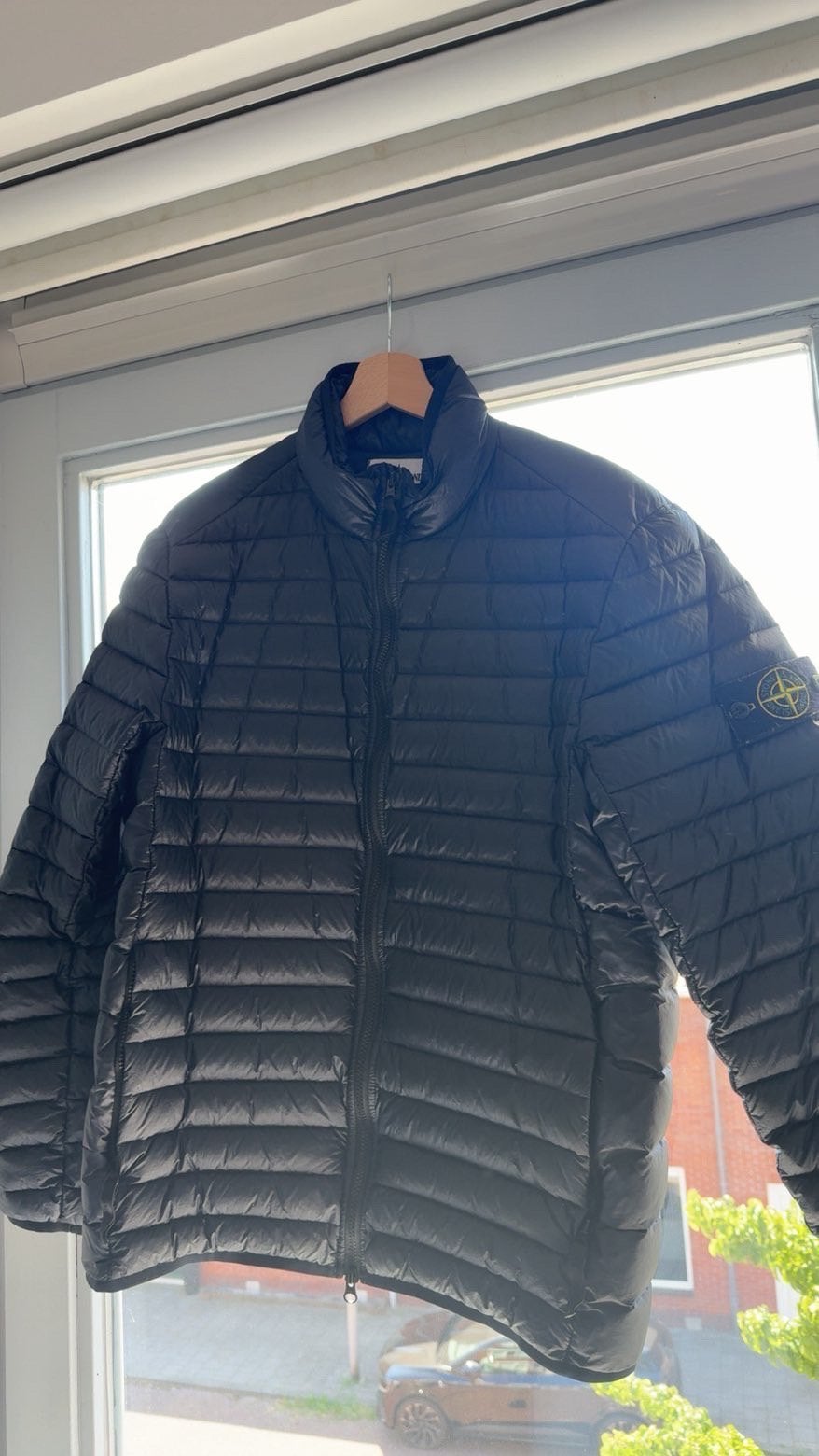 nieuwe stone island jas orgrineel, Ophalen, Zo goed als nieuw, Zwart