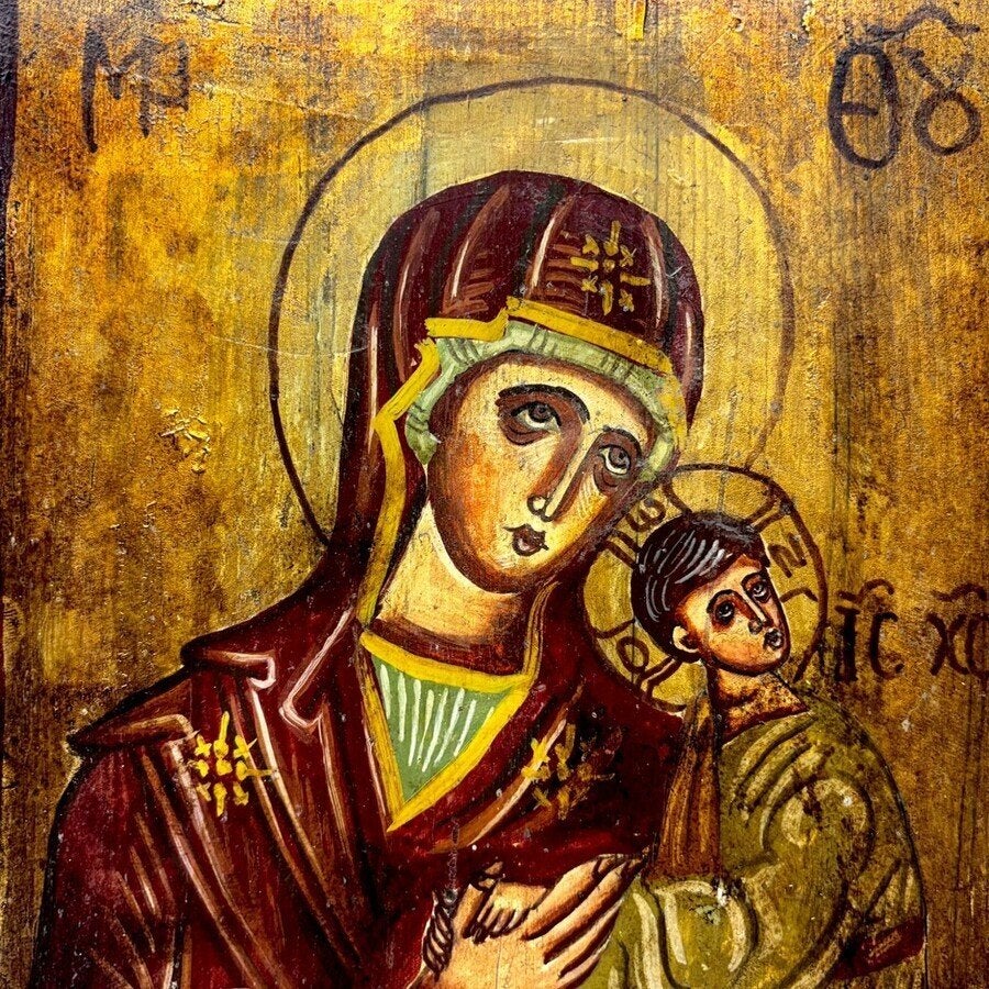 Twee 20e eeuwse Russische ikonen, Antiek en Kunst, Ophalen of Verzenden