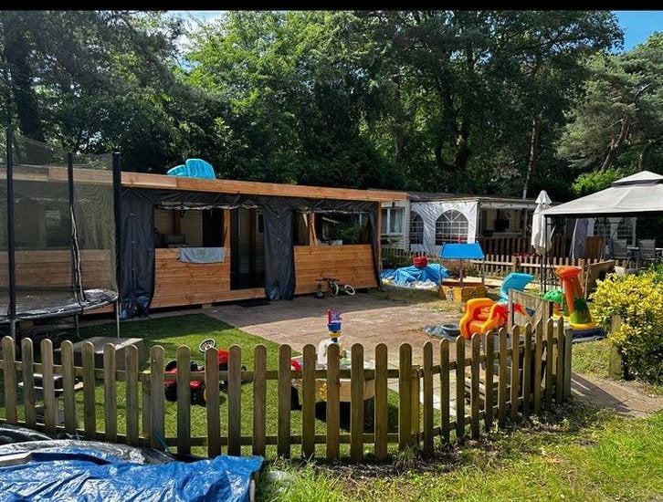 Leuke stacaravan op camping de Goudsberg, Caravans en Kamperen, Stacaravans, Ophalen of Verzenden