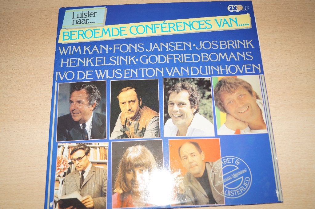 LP Beroemde Conferences Jos Brink, Fons Jansen, Ivo de Wijs,, Cd's en Dvd's, Ophalen, LP, Pop, Inclusief binnenhoes