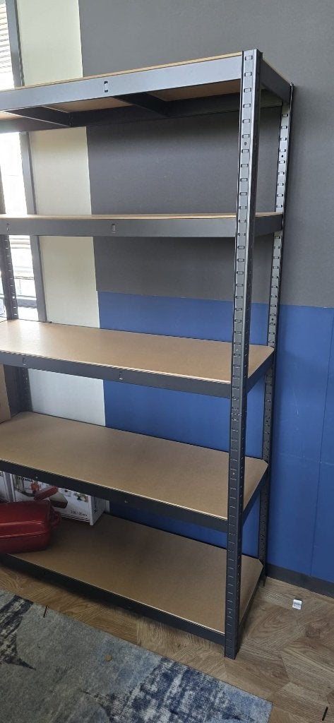 Zware Metalen Stellingkast / Magazijnrek – 5 Planken – Zwart, Ophalen, Van der Kunstraat 5, Zo goed als nieuw, HaMa