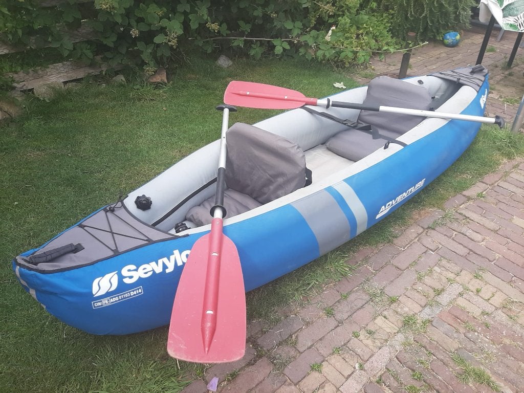 Opblaas kano Seyylor Adventure 2 persoons, twee stuks., Watersport en Boten, Kano's, Ophalen, Overige typen, Twee personen, Gebruikt