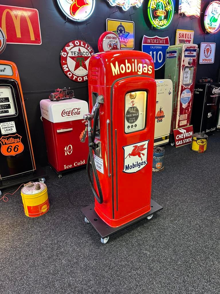USA benzinpomp Martin & Schwartz 80 Mobilgas Gas Pump, Ophalen, Gebruikt