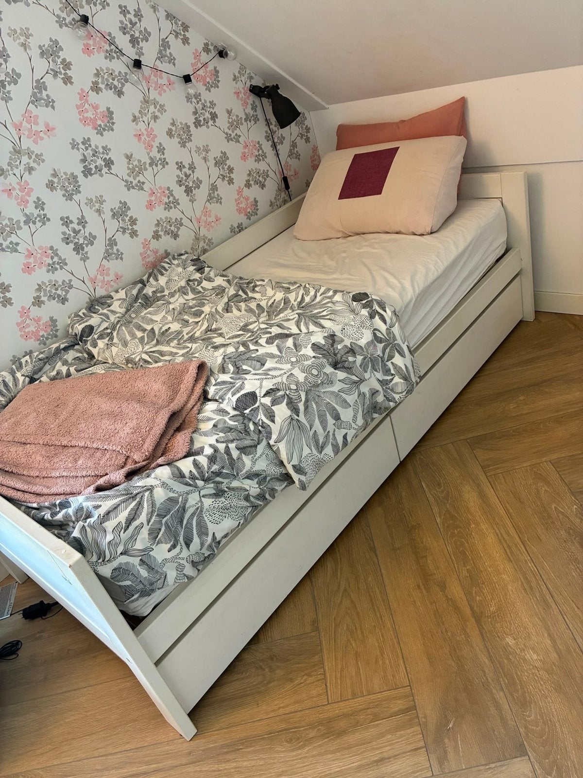 Lifetime bed 90x200 met opberglades, Ophalen, Gebruikt, 90 cm, Eenpersoons