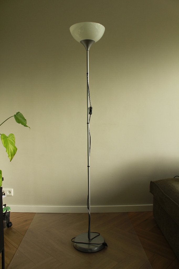 Modern torchiere floor lamp, Ophalen, Torchiere, Zo goed als nieuw, Metaal