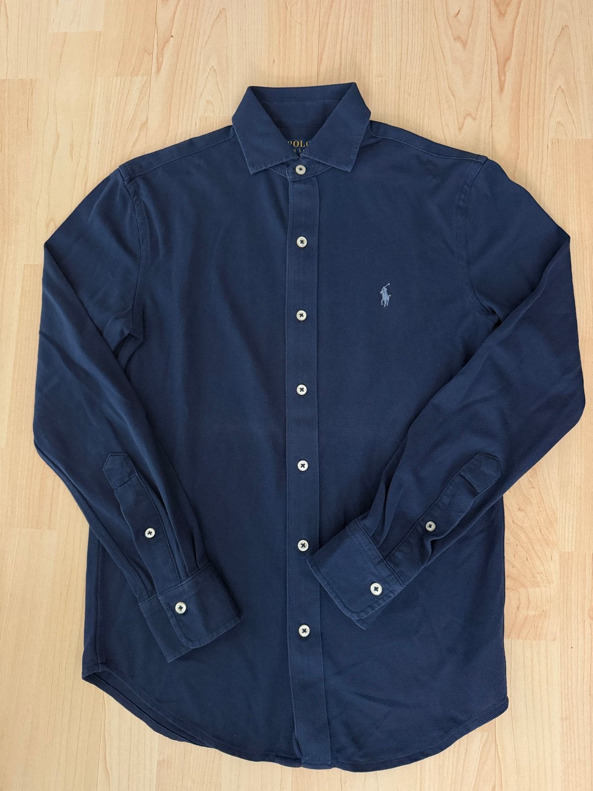 Polo Ralph Lauren Navy Shirt XS - Zo goed als nieuw, Kleding | Heren, Overhemden, Ophalen of Verzenden, Zo goed als nieuw, Blauw