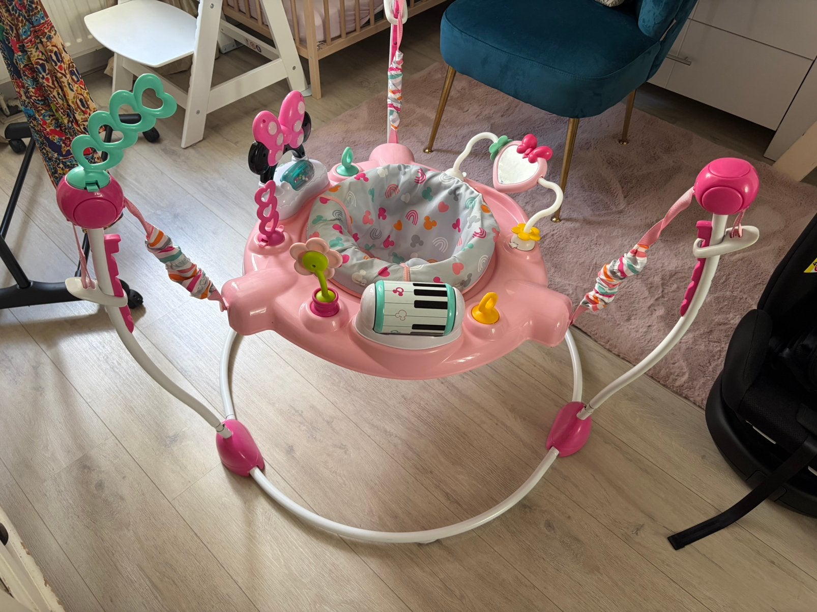 Spring stoel minnie mouse, Ophalen, Zo goed als nieuw