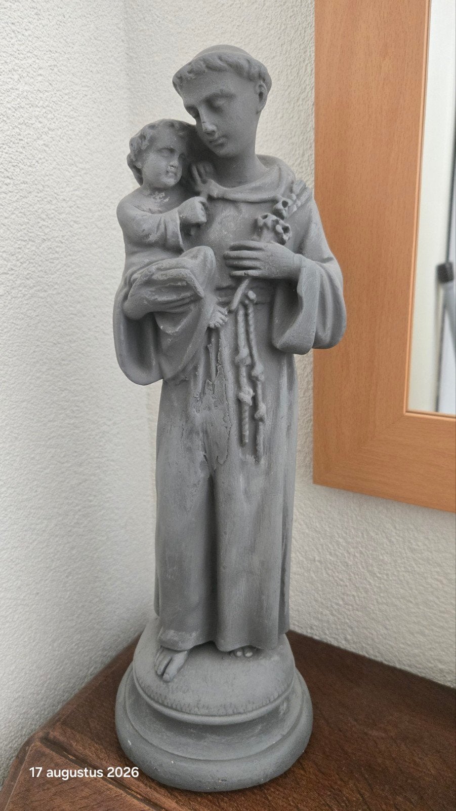 Antiek Sint Antonius beeld met kindje Jezus, Antiek en Kunst, Antiek | Religie, Ophalen of Verzenden