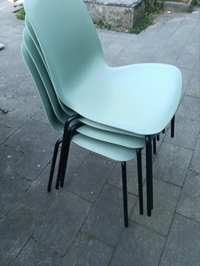 IKEA Adde stoelen - 4 stuks - lichtgroen, Ophalen, Overige kleuren, Modern, Scandinavisch, Zo goed als nieuw