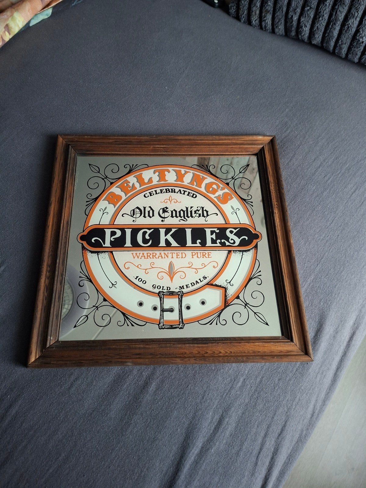 Beltyng's pickels reclamespiegel, Ophalen of Verzenden, Zo goed als nieuw, Reclamebord