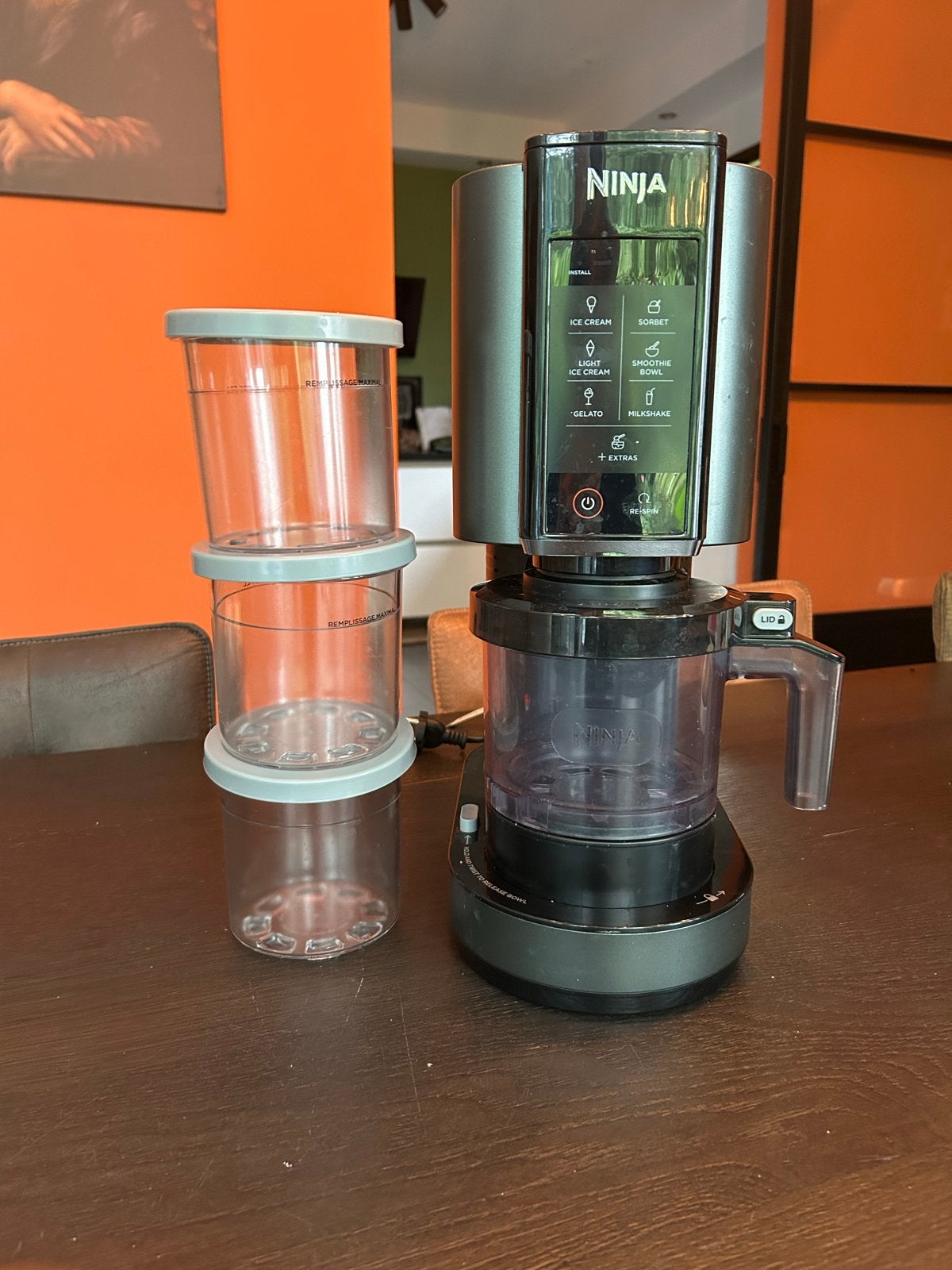 Ninja Creami IJsmachine met 3 bakjes, Ophalen, Zo goed als nieuw, Zelfvriezend