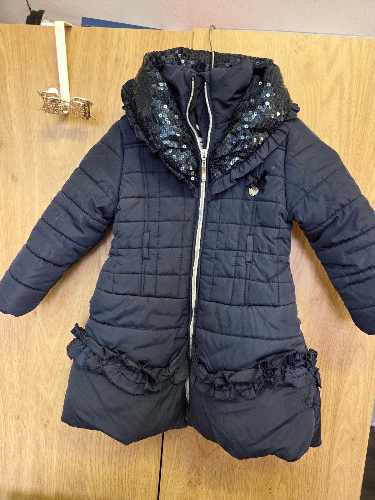 Winterjas Le Chic baby meisjes 98 donkerblauw, Gebruikt, Meisje, Le Chic, Ophalen of Verzenden