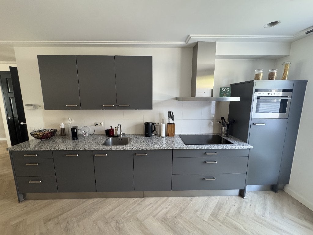 Complete keuken in keurige staat te koop, Ophalen, Gebruikt, Graniet of Steen, Enkelwandige keuken